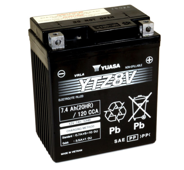 Yuasa akku YTZ8V (wc) factory activated (10) - Akut - D270303 - 1