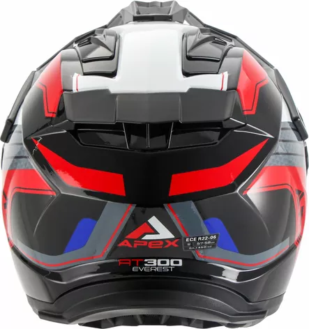 APEX Kypärä AT300 Everest valkoinen/punainen/sininen - Adventure-kypärät - D508074 - 2