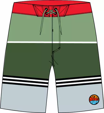 Oakley STRIPED 1975 BOARDSHORT 21” DARK BRUSH GREY COLOR BLOCK - Vapaa-ajan housut - D332654 - 1