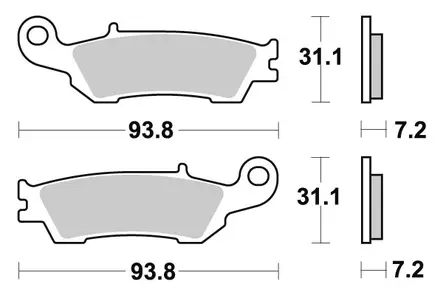 Sbs Jarrupalat Racing Sintered - Moottoripyörän jarrupalat - D68454 - 1