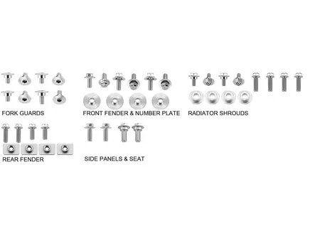 TMV Ruuvi- ja pulttisarja Honda - Moottoripyörän ruuvit & kiinikkeet - D374144 - 1