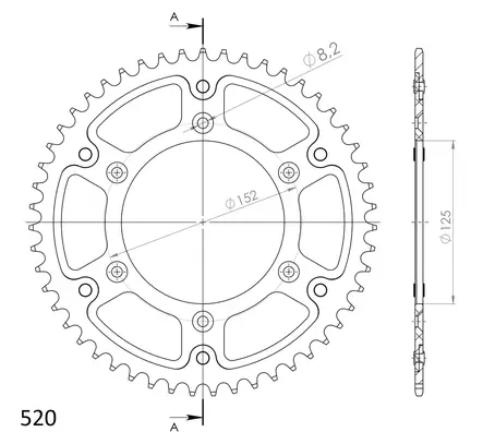 Supersprox Stealth Takaratas Beta RR 2013-2018 Punainen - Moottoripyörän takarattaat - D248664 - 2