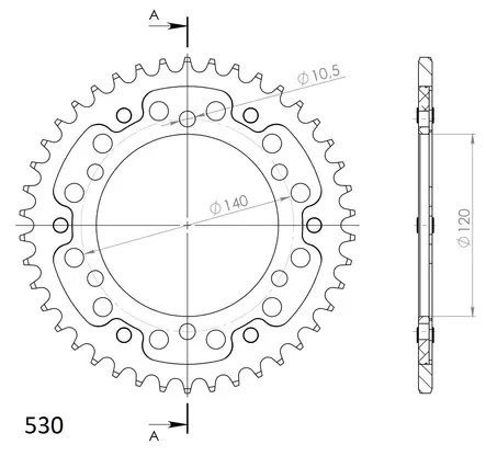 Supersprox Stealth Takaratas Kulta - Moottoripyörän takarattaat - D294254 - 2