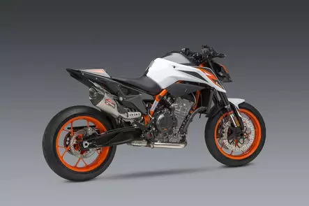 Yoshimura 890 DUKE R 20-21 / 790 DUKE 19-20 AT2 Stainless Slip-On Exhaust, w/ St - Moottoripyörän äänenvaimentimet - D417674 - 1