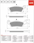 GOLDFREN Jarrupalat 309 Ceramic Carbon AD - Moottoripyörän jarrupalat - D227844 - 1