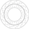 GOLDFREN Jiarrulevy yd282 hd150 id132 t5 1/4 - Moottoripyörän jarrulevyt - D311114 - 1