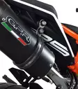 GPR Ktm Duke 125 2017/20 e4 EC-Approv. slip-on exhaust catalized Furore Evo4 Ner - Moottoripyörän äänenvaimentimet - D426614 - 8
