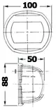 Kulkuvalo Classic 12 musta - valkoinen 135° perävalo - Veneen Kulkuvalot - D246374 - 2
