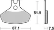 Sbs Jarrupalat Racing Sintered - Moottoripyörän jarrupalat - D221044 - 1