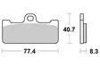 Sbs Jarrupalat Racing Sintered - Moottoripyörän jarrupalat - D23454 - 2
