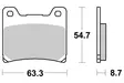 Sbs Jarrupalat Sintered Taakse - Moottoripyörän jarrupalat - D2524 - 1