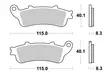 Sbs Jarrupalat Sintered Taakse - Moottoripyörän jarrupalat - D2764 - 2