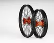 Sixty5 KTM Musta/Oranssi Enduro 1.6-21"/2.15-18" vannesarja - Moottoripyörän täydelliset vanteet - D446914 - 1