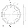 Supersprox / JT Teräs takaratas 1340.44 - Moottoripyörän takarattaat - D101074 - 2