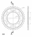Supersprox / JT Teräs takaratas 479.43 - Moottoripyörän takarattaat - D26724 - 2