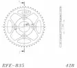 Supersprox / JT Teräs takaratas 835.45 - Moottoripyörän takarattaat - D26814 - 2