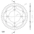 Supersprox Stealth Takaratas Oranssi - Moottoripyörän takarattaat - D294544 - 2