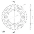 Supersprox Stealth TakaratasYA YZ/WRF/YZF 99- Kulta 49 - Moottoripyörän takarattaat - D182884 - 1