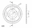 Supersprox Teräs takaratas 1221.44 - Moottoripyörän takarattaat - D140474 - 2