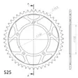 Supersprox Teräs takaratas 1792.47 - Moottoripyörän takarattaat - D51494 - 2