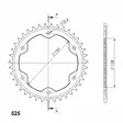 Supersprox Teräs takaratas 893.38 - Moottoripyörän takarattaat - D202714 - 2