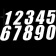 TMV Pro Digits 130mm White '1' (3pcs) - Numeropohjat ja kilpanumerot - D450114 - 1