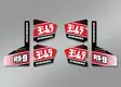 Yoshimura MUFFLER BADGE RS-9 Decal Set (6 pcs) - Moottoripyörän äänenvaimentimen varaosat - D417764 - 1