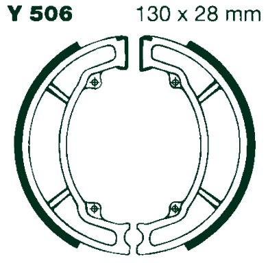 AIR Bromsbackar Y 506 130x28mm parvis - Moottoripyörän jarrukengät - D280464 - 1