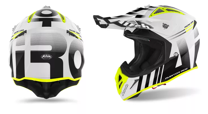 Airoh Kypärä Aviator Ace Nemesi valkoinen - Offroad-kypärät - 116584 - 1