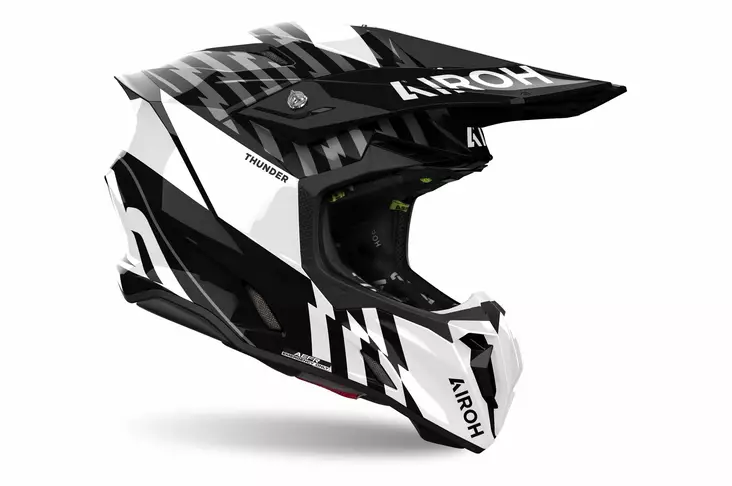 Airoh Kypärä Twist 3 Thunder musta valkoinen kiiltävä - Offroad-kypärät - D481064 - 1