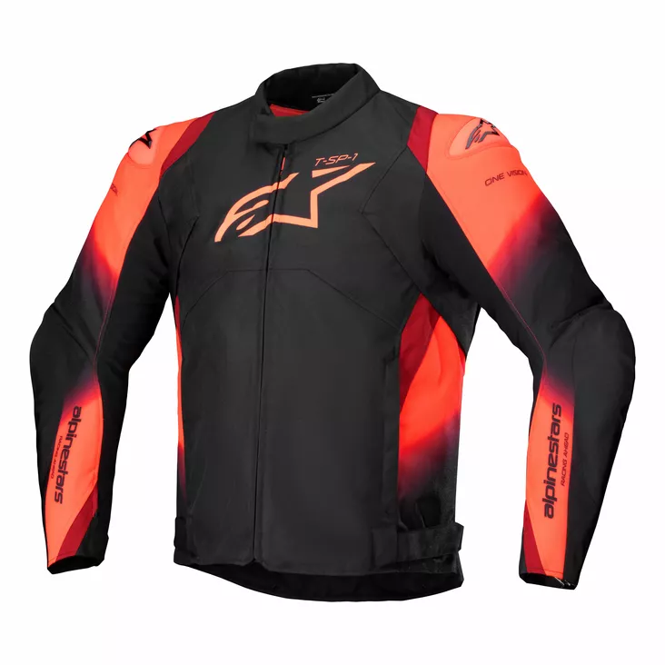 Alpinestars Ajotakki T-SP 1 v2 Vedenpitävä Musta/Punainen Fluo - Kalvolliset moottoripyörätakit - D489274 - 1