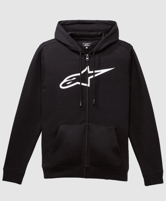 Alpinestars Fleece Angeless Zip Hoodie v3 Black/White - Hupparit & Fleecet - D499774 - 1