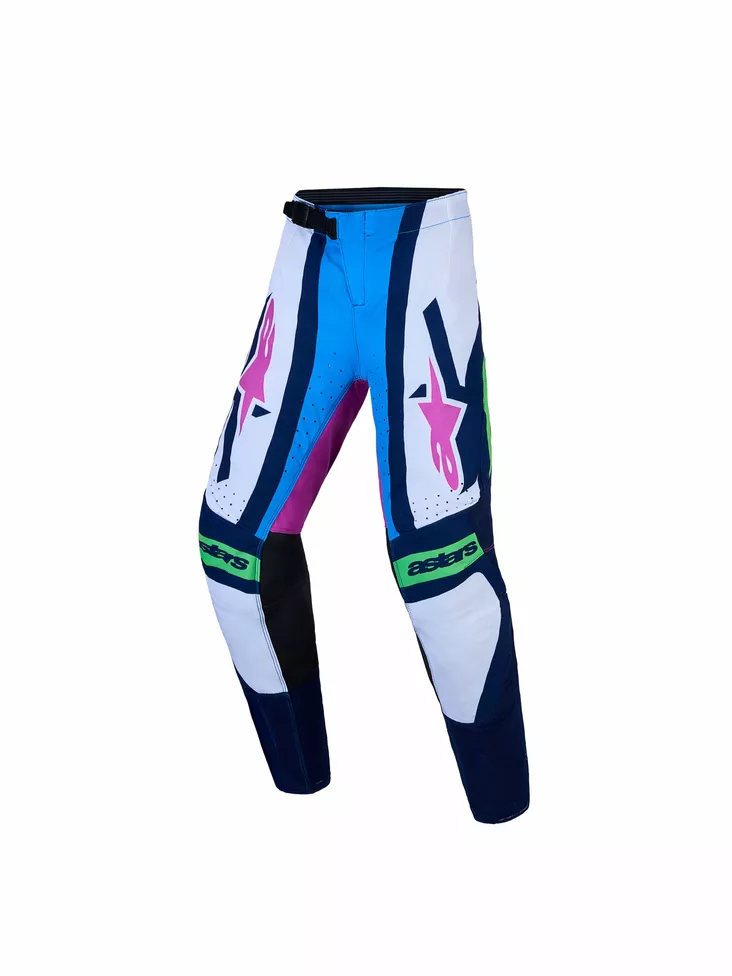 Alpinestars Housut Youth Supertech Maven Valkoinen/Sininen/Vihreä Fluo - Motocross housut MX - D540934 - 1