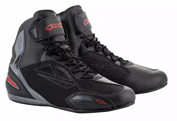 Alpinestars Kenkä Faster-3 Drystar Musta/Harmaa/Punainen - Moottoripyöräkengät - D262104 - 1