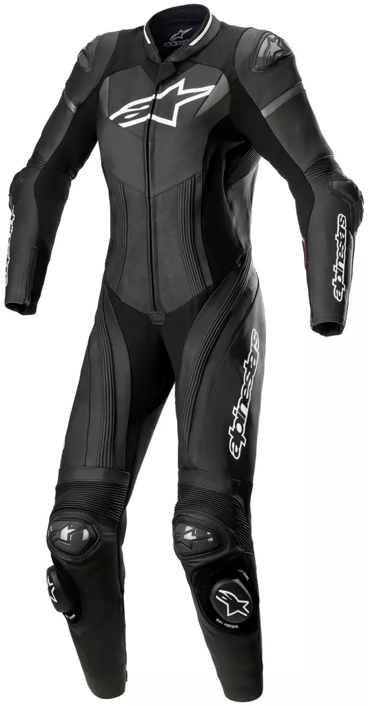 Alpinestars Nahkapuku Naisten 1-pc Tech Air GP Plus Musta/Valkoinen/Harmaa - Nahkaiset moottoripyöräpuvut - D413414 - 1