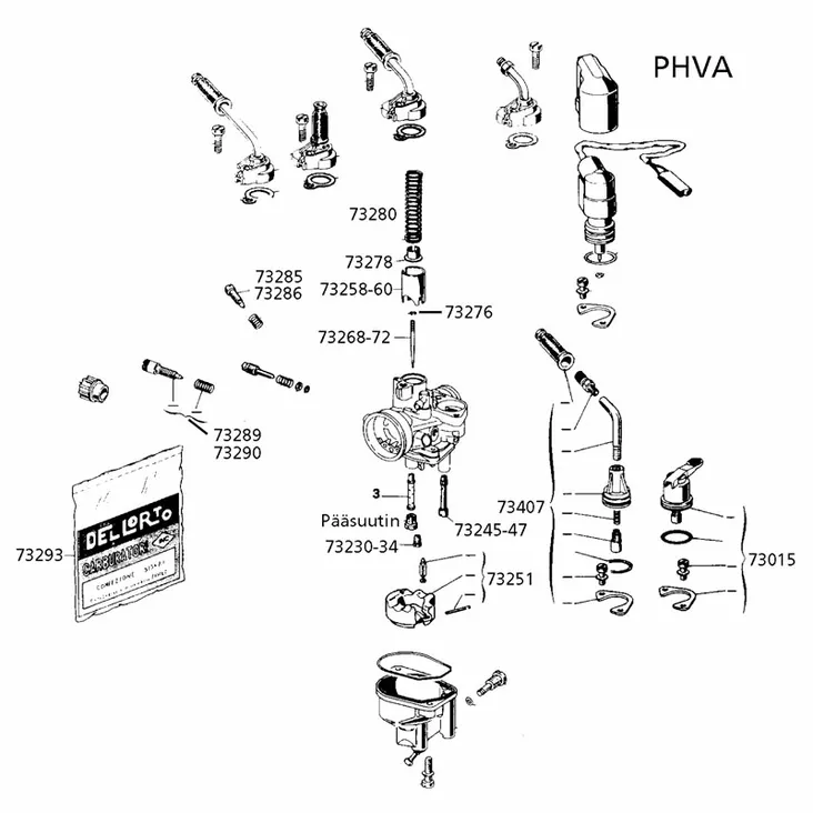 Dellorto Luisti, 40, Dellorto PHVA 17,5 ED - Mopon Kaasuttimen varaosat - D479384 - 1