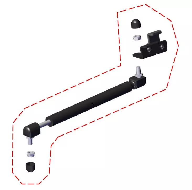 DFK Oven Kaasusylinteri täydellinen Oikea Can-Am Traxter - DFK varaosat & tarvikkeet - D528494 - 1