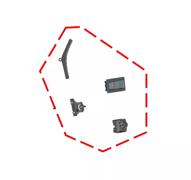 DFK Oven lukko- ja stopparisarja Vasen Premium Polaris Ranger XP 1000 + Diesel 2 - DFK varaosat & tarvikkeet - D538904 - 1