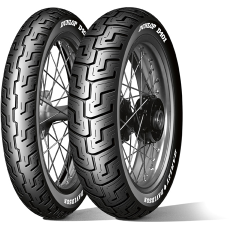 Dunlop D401 MWW 150/80B16 71H TL Re. Harley-Davidson (Medium Whitewall) - Renkaat, Custom-Touring - D168364 - 1