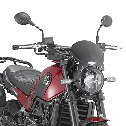 Givi Black anodized aluminium universal screen Race Café 20.5 x 26.5 cm (H x W) - Moottoripyörän tuulisuojat - D202144 - 1