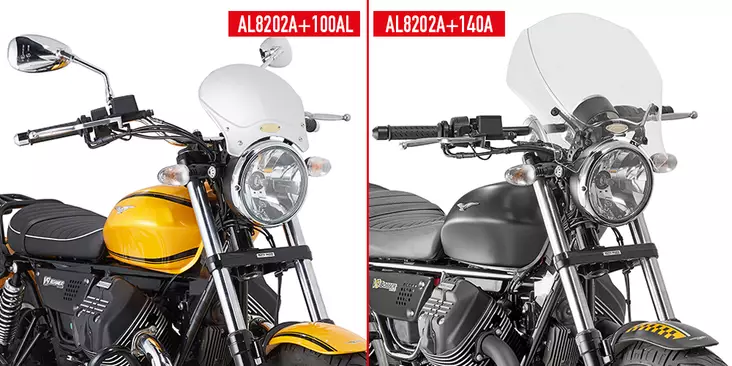 GIVI KIT AIRSTAR MOTOGUZZI V9 - Moottoripyörän tuulisuojat - D332114 - 1