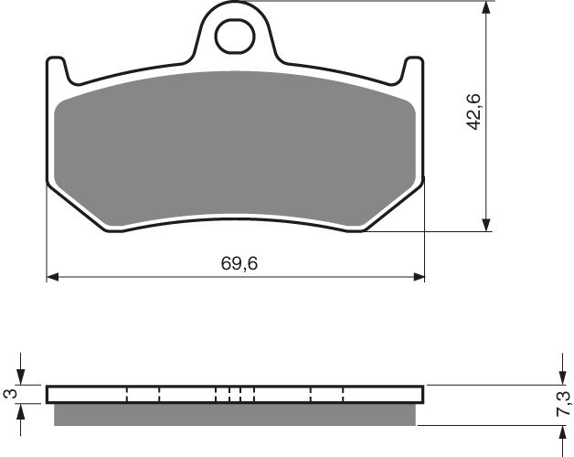 GOLDFREN Jarrupalat 235 Ceramic Carbon S3 Rear MV Agusta F4-1000R 05-09 - Moottoripyörän jarrupalat - D228014 - 1