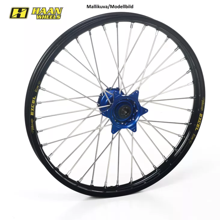 Haan wheel YZF 250/450 14-.. 21-1,60 BLUE HUB A60 RIM BK/BK - Moottoripyörän täydelliset vanteet - D536334 - 1