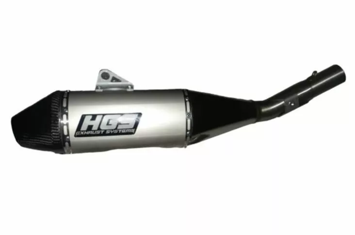 HGS Silencer Steel 4T KX250F 17-24 Carbon end cap - Moottoripyörän äänenvaimentimet - D524854 - 1