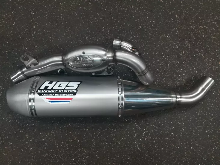 HGS Täysputkisto 4T Honda CRF450R 21-.. Grey Steel Cap - Moottoripyörän pakoputkistot - D526404 - 1