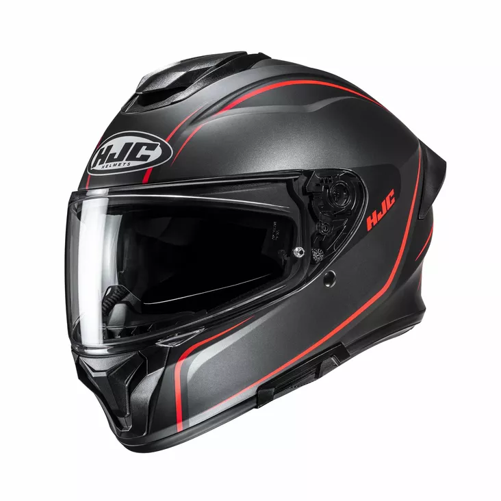 HJC Kypärä C71 Quez Musta/Punainen MC1SF - Umpikypärät - D528224 - 1