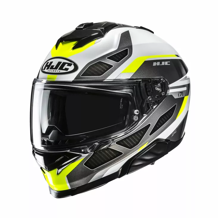 HJC Kypärä i71 Zest Harmaa/Valkoinen/Fluo Keltainen MC3H - Umpikypärät - D528214 - 1