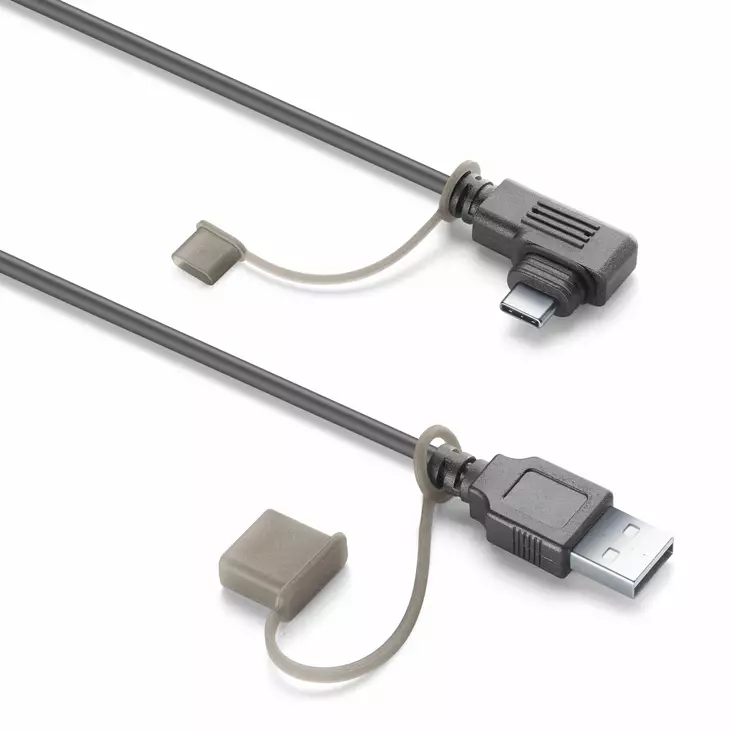 Interphone Virtajohto USB-A/USB-C Ridesync näyttöön - Moottoripyörän matkapuhelintarvikkeet - D506694 - 1