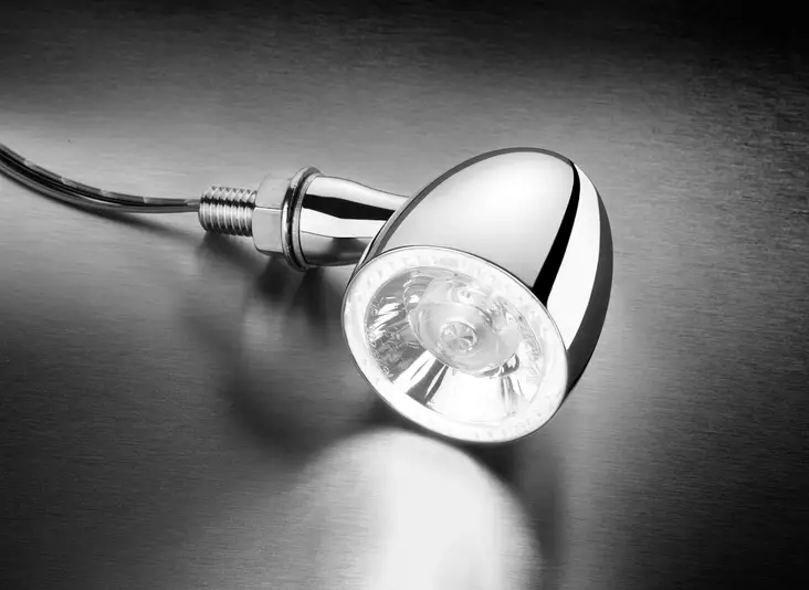 Kellermann Bullet 1000® PL White chrome w/ clear glass - Moottoripyörän vilkut - D438914 - 1