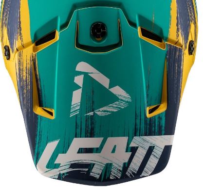 Leatt Lippa GPX 3.5 gold/sinivihreä M/XXL - Offroad kypärien lipat - D256074 - 1